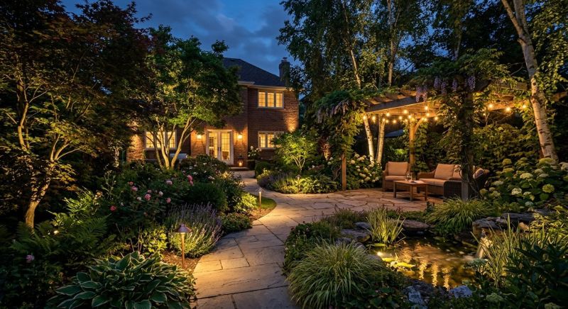 Garden Lighting Installation in Overland Park, KS