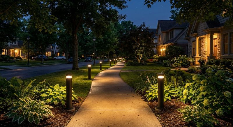 Sidewalk Lighting Installation in Utah County, UT